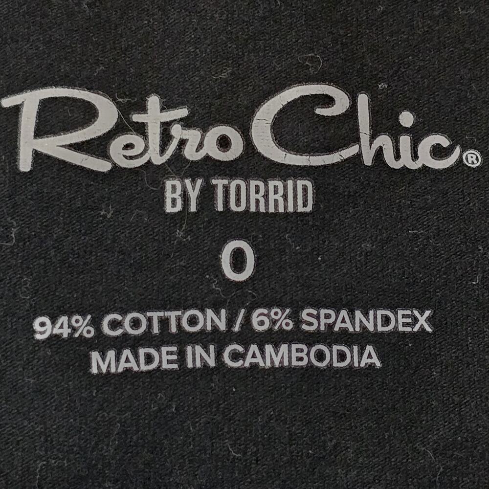 Retro Chic by Torrid Black Halter Top Tank Pinup Rockabilly Stretch Plus Size 0 - Picture 4 of 7